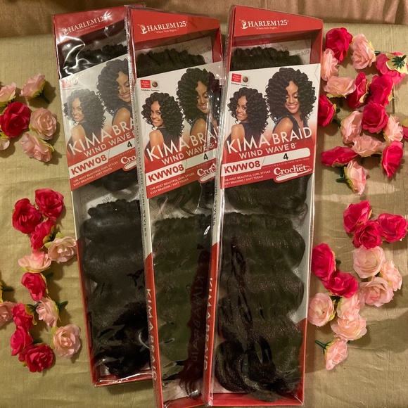 COPY - Harlem 125 Kima Braid Wind Wave 08" (KWW08) Color 4 Dark Brown - Picture 1 of 16